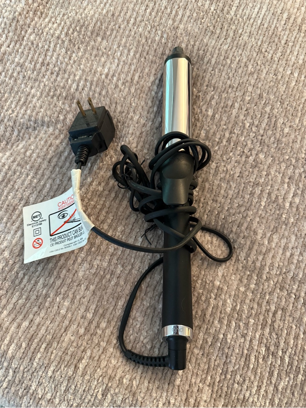 ghd Black and Silver Curling Wand